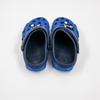 Wholesale Blue Kids Garden Clogs with Motorcycle Applique
