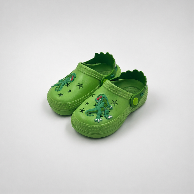 Wholesale Green Dinosaur Kids Clogs EVA Garden Shoes Manufacturer