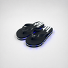 Bulk LED Light Up Kids Flip Flops | Wholesale Black Striped Summer Sandals