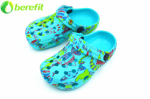 Green Girls Overall Printed EVA Clogs 