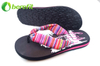 Ladies Black Ethnic Fabric Upper Sandal for Wide Feet 