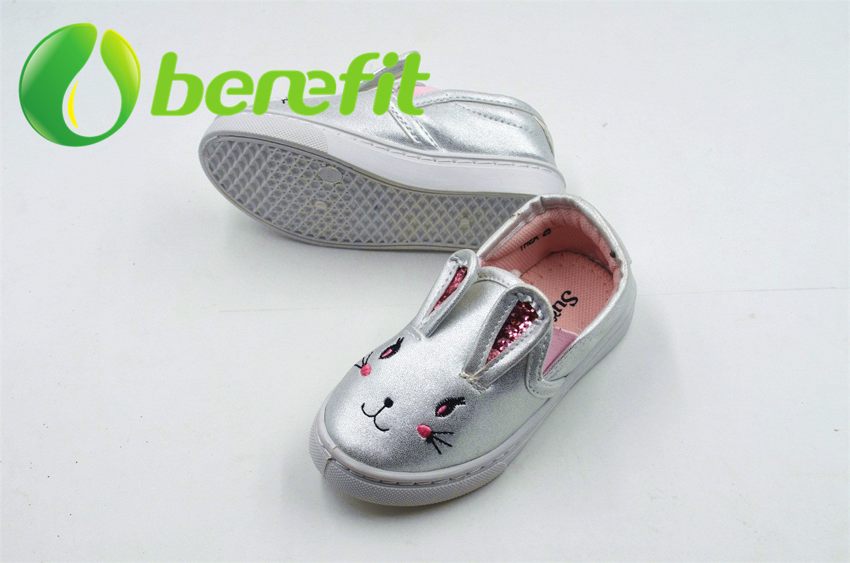 Cute Espadrille with Rabbit Design with Embroidery of Rabbit's Eye, Nose, Mouse And Mustache