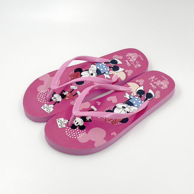 FUSHIA MINNIE MOUSE FLIP FLOPS SOFT FLIP FLOPS DISNEY SHOES FOR WOMEN 