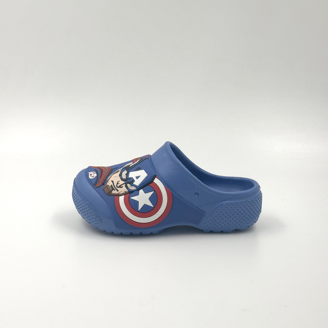 Bulk Kids Captain America Blue EVA Clogs Superhero Garden Shoes
