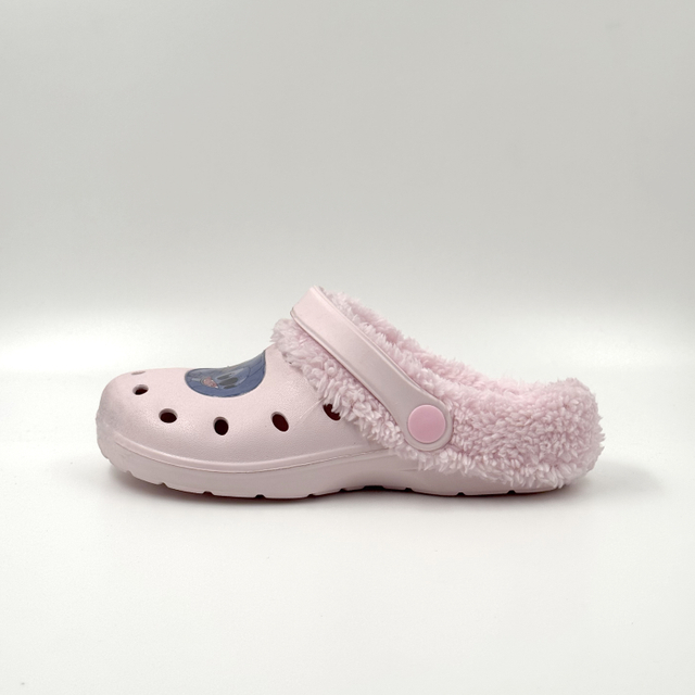 GIRLS WINTER CLOGS PINK CLOGS DISNEY SHOES 