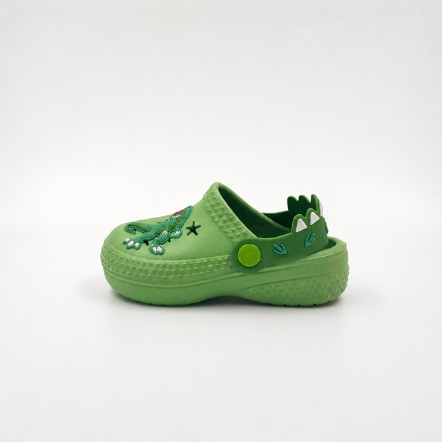 Wholesale Green Dinosaur Kids Clogs EVA Garden Shoes Manufacturer