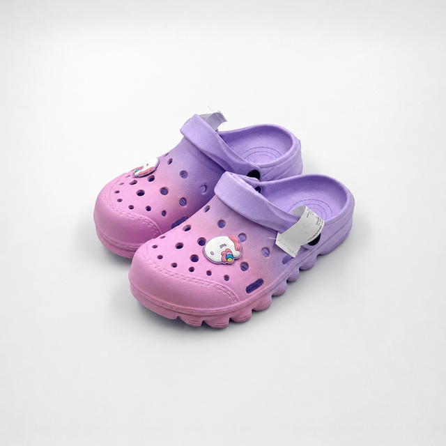 Wholesale Kids Purple Gradient Clogs Cartoon Charm EVA Sandals