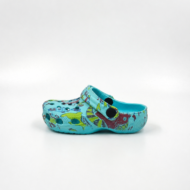 Bulk Children's Print Clogs | Wholesale Kids Doodle Pattern Garden Shoes