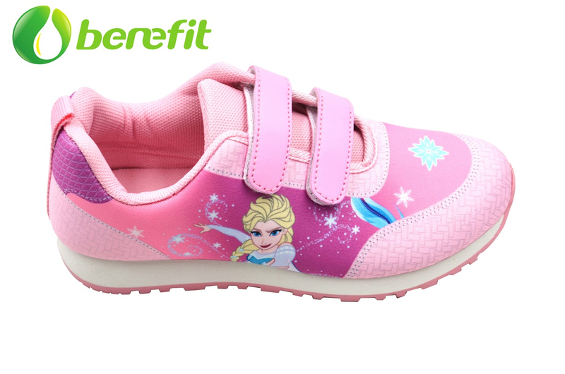 Casual Shoes for Kids with PU and Sumblimation Upper And Double Color PVC Sole for Running