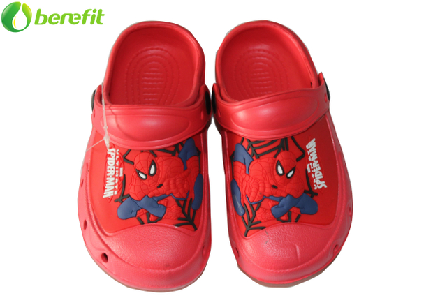 Kids Spider Man Patch EVA Hole closed toe Clog 