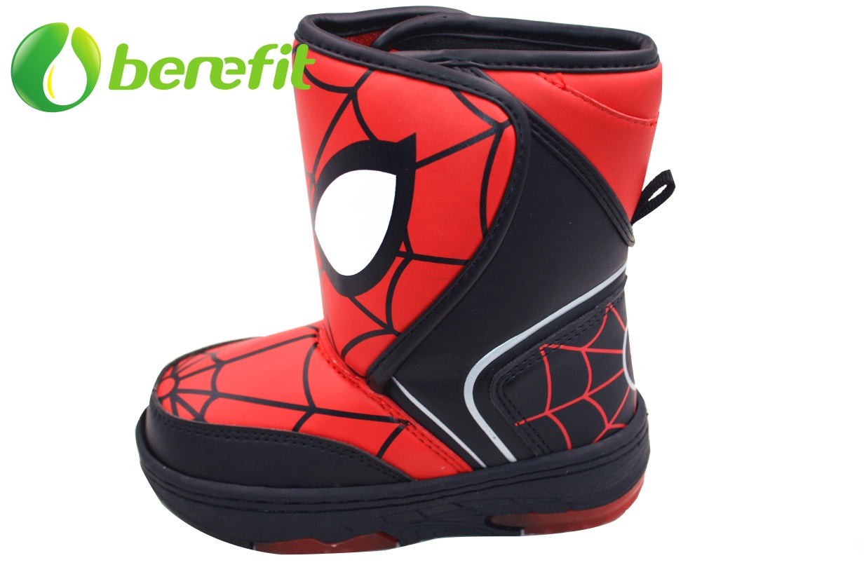 Kids Spiderrman Snow Boots with light 
