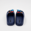 Wholesale Kids Navy Slides with Motorcycle & Basketball Charms