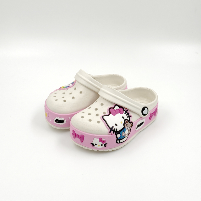 2025 KIDS PINK HELLO KITTY CLOGS COMFORTABLE SHOES