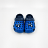 Wholesale Blue Kids Garden Clogs with Motorcycle Applique