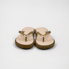 Wholesale Women's Metallic Strap Flip Flops EVA Sole Supplier