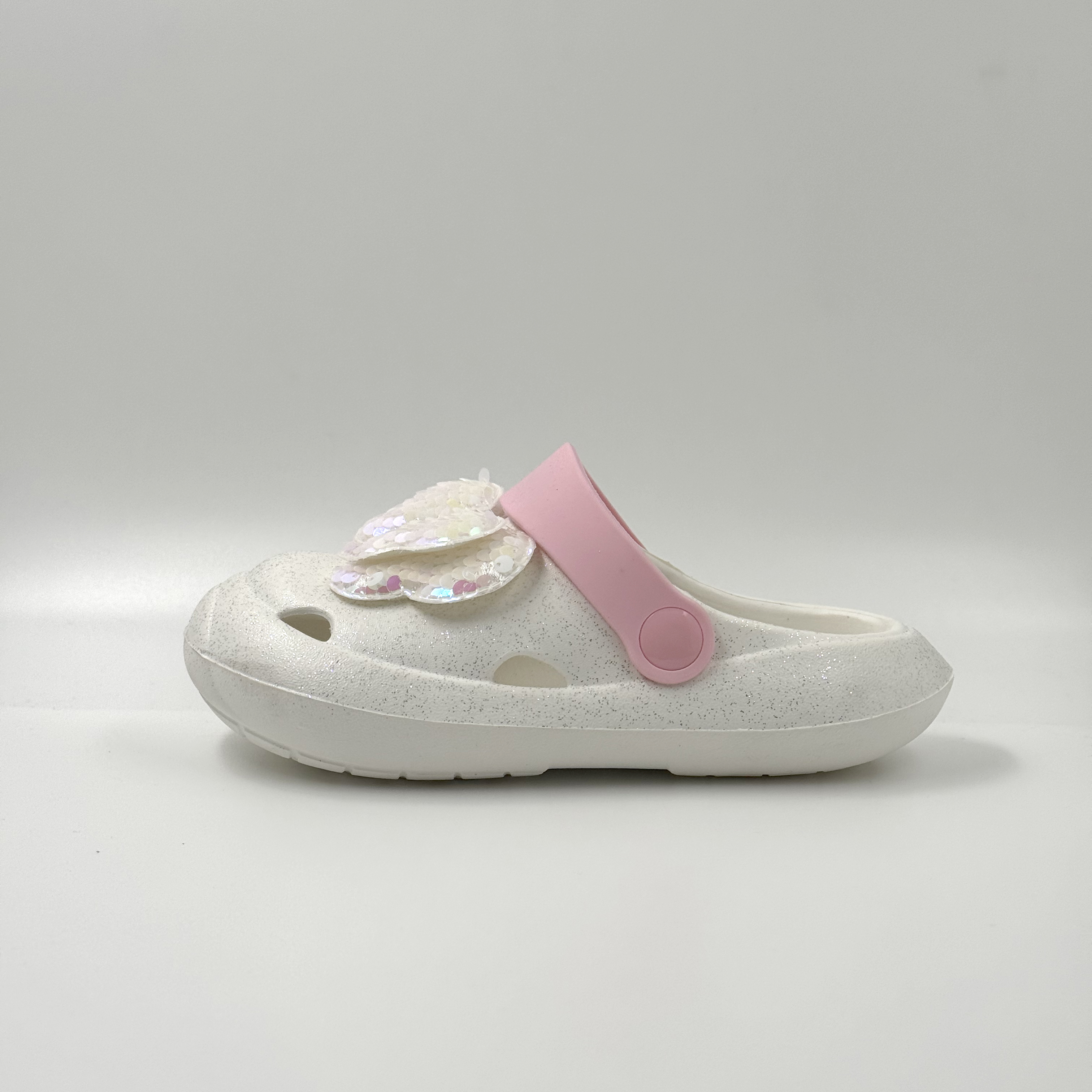 KIDS WHITE BOW SHOES COLORFUL CLOGS CUTE CLOGS 