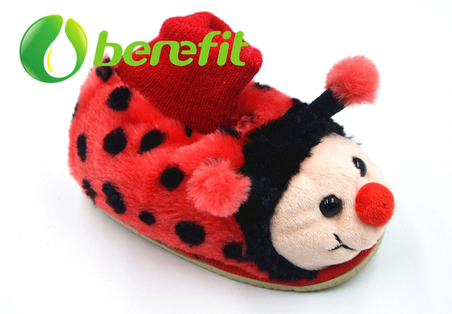 Girl Cute Toy Snow Indoor Boots with Beautiful Ladybird Design