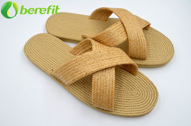 Cross Strap Vine Grass Casual Flat EVA Lady Slippers 