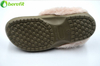 Women's Khaki Fur Lined Waterproof Toe Closed Garden Shoes Clogs 