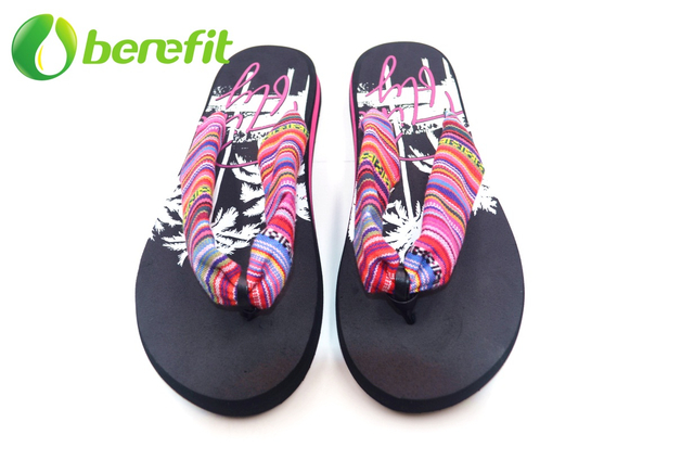 Ladies Black Ethnic Fabric Upper Sandal for Wide Feet 