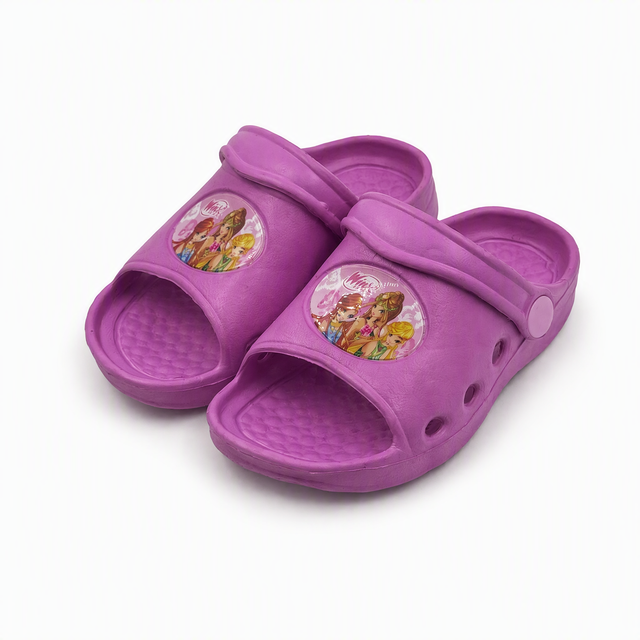 Bulk Kids Cartoon Slide Sandals | Wholesale Girls Character Beach Slippers