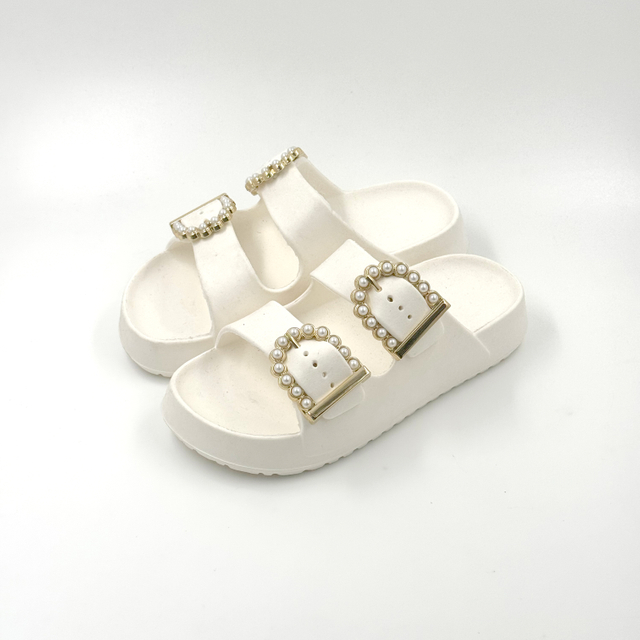 Kid Slippers White Slippers Pearl Slippers