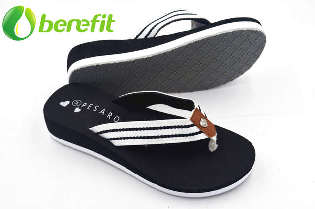 Women High Wedge Slippers with Beach Styles And with Arch Support Sole