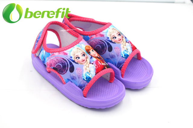 Frozen EVA Little Kids Big Printed Fabric Upper Sandals 