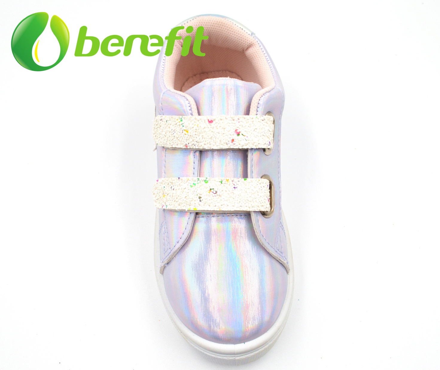 Casual Shoes for Kids with Fashionable Iridescence PU And PVC Sole