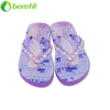 Frozen Girls Purple And Blue Children PE Beads Slipper Thongs 