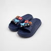 Wholesale Kids Navy Slides with Motorcycle & Basketball Charms