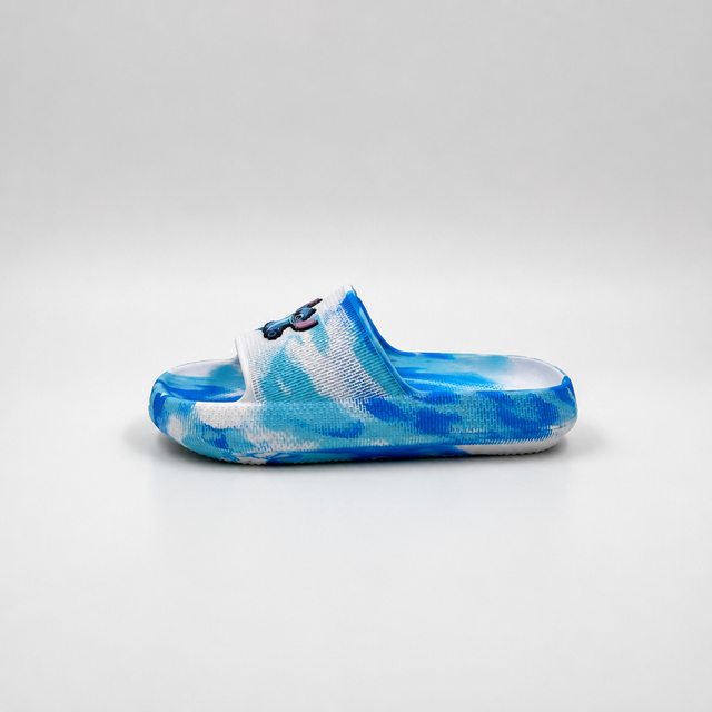 Bulk Kids Blue Tie-Dye Stitch Slides EVA Summer Sandals Supplier