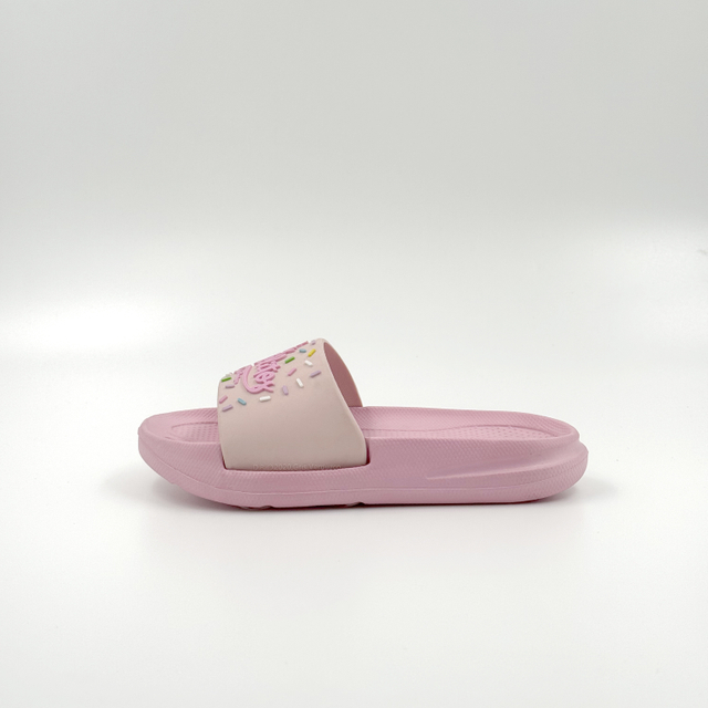 GIRLS PINK CANDY NON SLIP SLIPPERS SLIDERS 