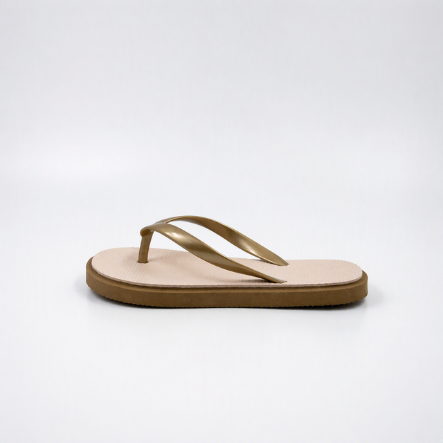 Wholesale Women's Metallic Strap Flip Flops EVA Sole Supplier