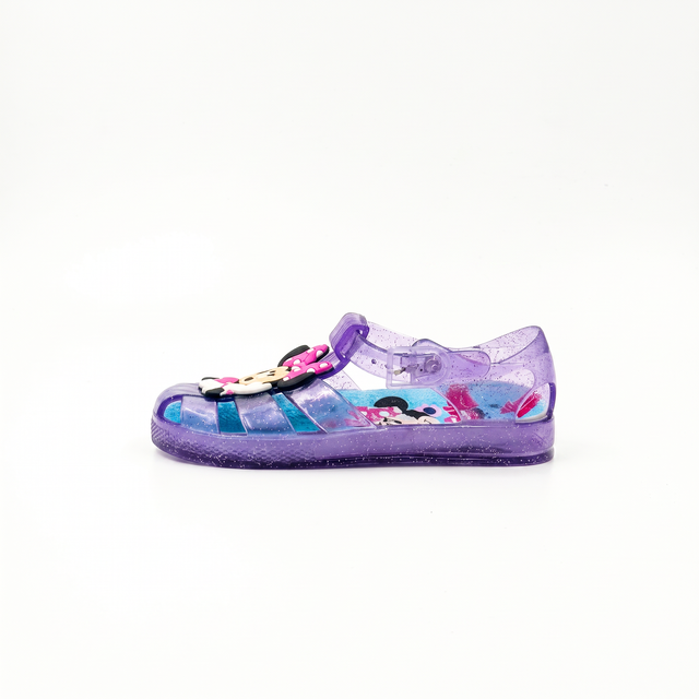 Wholesale Minnie Mouse Glitter Kids Jelly Sandals PVC Supplier