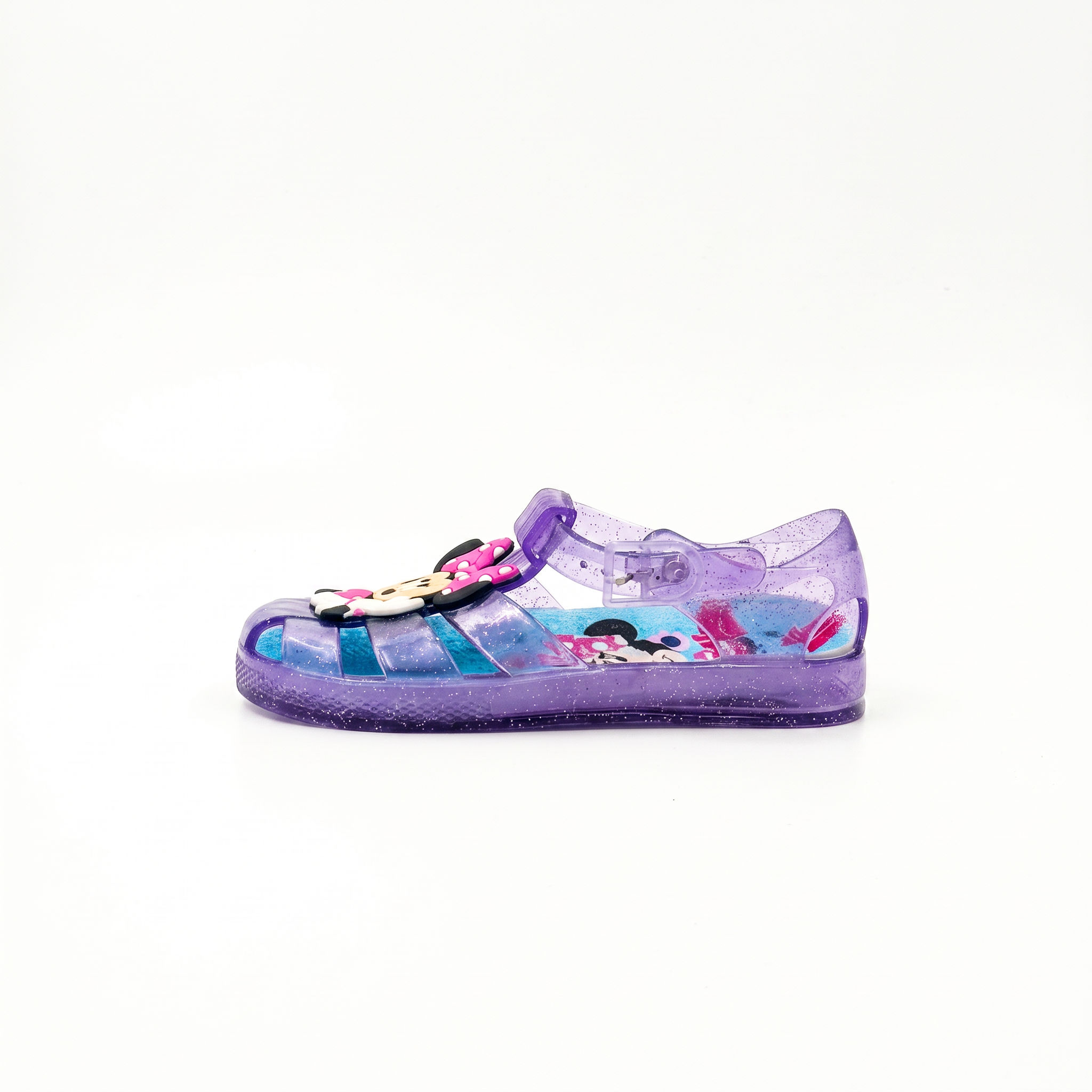 Wholesale Minnie Mouse Glitter Kids Jelly Sandals PVC Supplier
