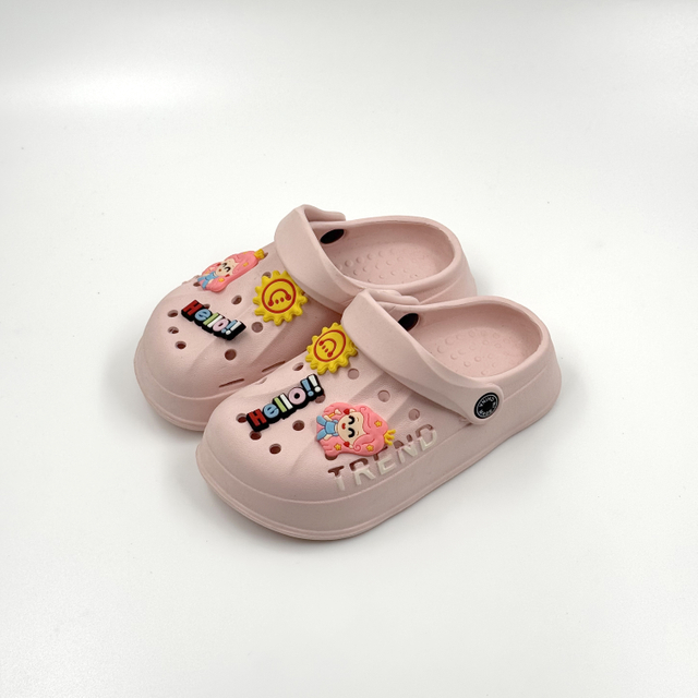 KIDS CREAM CREATIVE COMFORTABLE SHOES SOFT CLOGS 