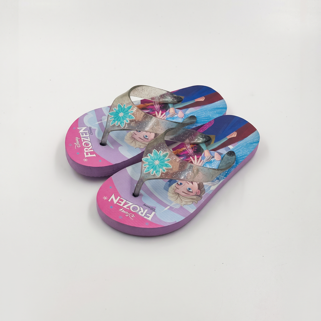 Wholesale Disney Frozen Kids Flip Flops Glitter Snowflake Supplier