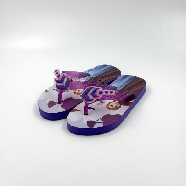 KIDS FROZEN ELSA ANNA LIGHT UP FLIP FLOPS SHOES 