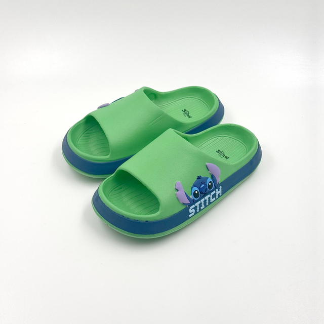 Disney Stitch Kids' Slippers Green Slides Wholesale