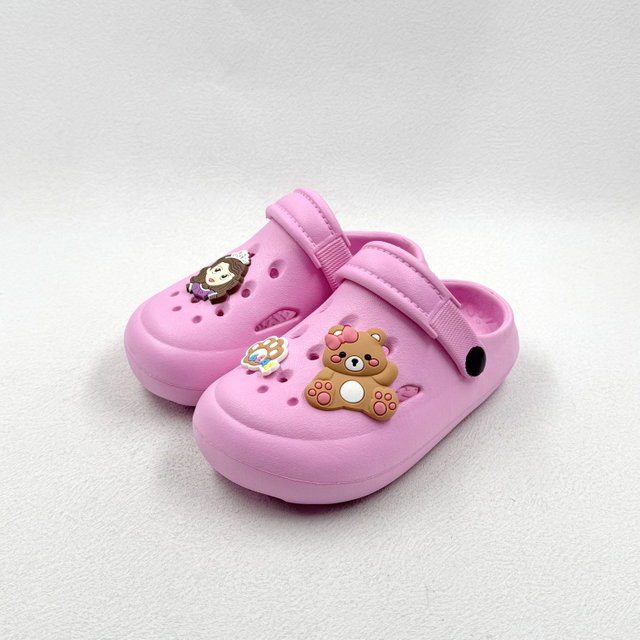 GIRLS CUTE PINK BEAR CARTOON EVA GARDEN SHOES