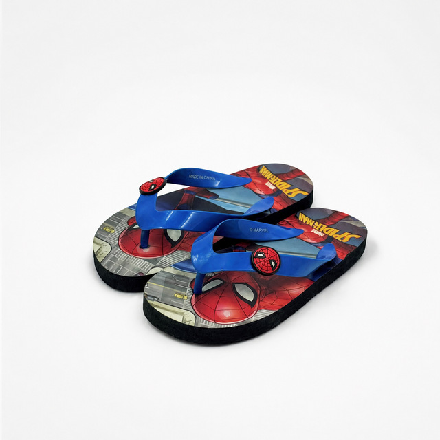 Wholesale Spider-Man Kids Flip Flops Blue PVC Thong Sandals