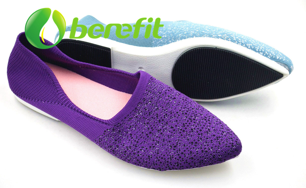 Casual Shoes for Women and Dress Casual Shoes of Modifited PVC Sole and Flyknit Upper