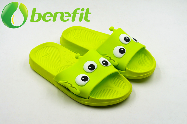 Green Boys And Girls Slide Bath Slippers 