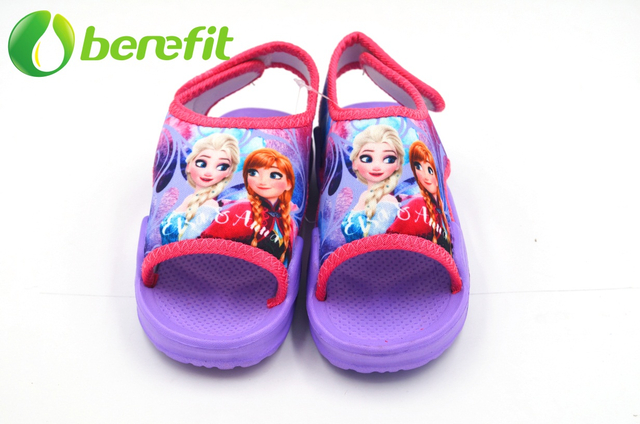Frozen EVA Little Kids Big Printed Fabric Upper Sandals 