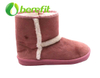 Women Boots And Ankle Boots with Fur Upper And PVC Sole for Winter in Pink And Brown 
