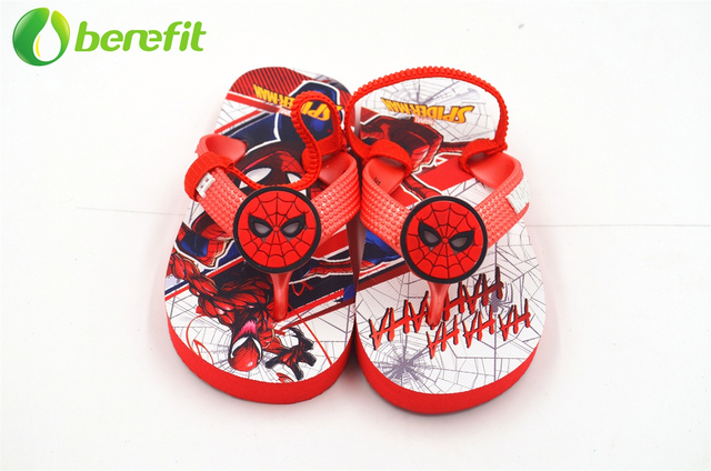 Spider Man Summer chlidren's flip flops with Lights on The Strap 