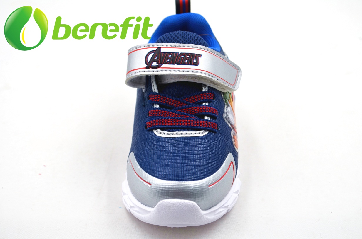 Sneakers for Children with Platform MD Sole And Breathable Blue Upper And Good for Running