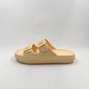 LADIES EVA YELLOW BIRKENSTOCK-STYLE SANDALS WITH TWO BUCKLES ON THE UPPER