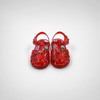 Wholesale Kids Red Inside Out Jelly Sandals PVC Beach Shoes